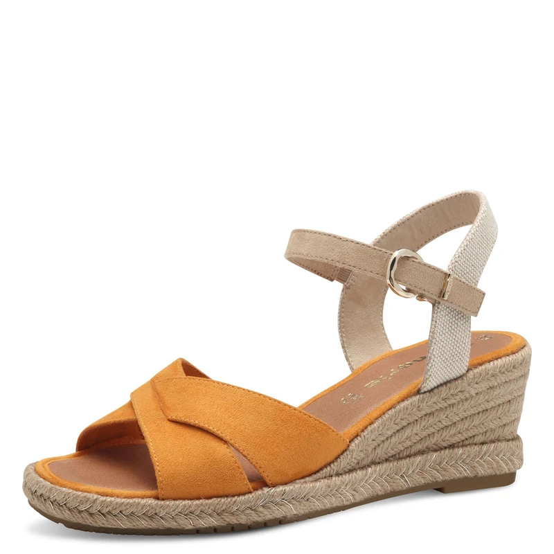 Tamaris Women's Wedge Heel Sandals, Orange Comb, 8 UK