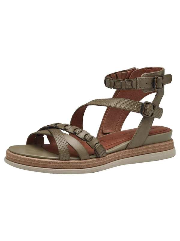 Tamaris Sandal Brown, Green, 5 UK