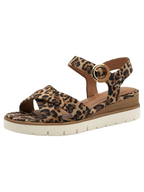 Tamaris Women's Wedge Heel Sandals, leopard, 7.5 UK