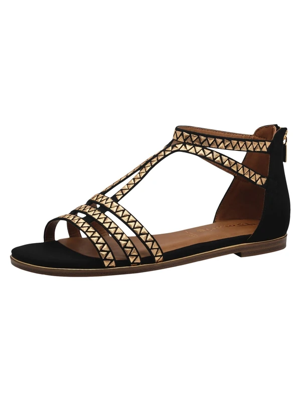 Tamaris Sandals Gold, Black gold, 6.5 UK - Image 1