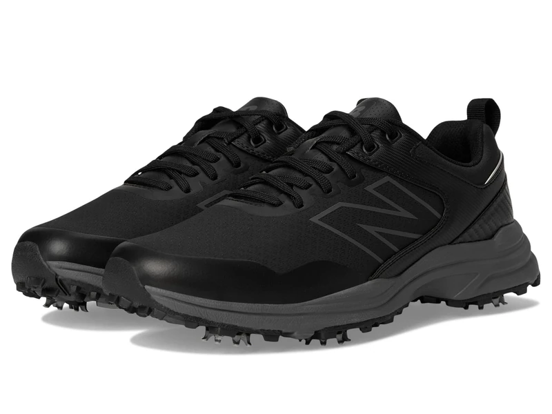 New Balance Men's Brighton V2 Golf Shoe, Black/Grey, 9 UK Wide