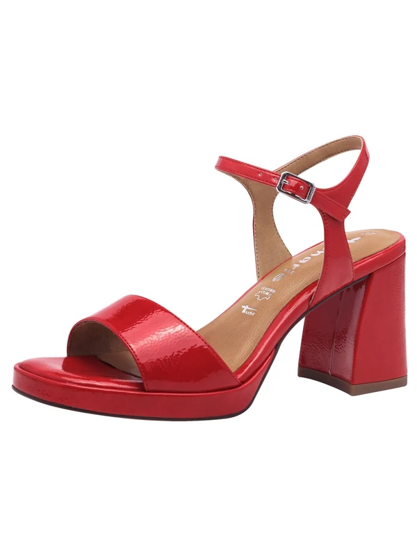 Tamaris Women's Elegant Sandals, Red patent, 6 UK