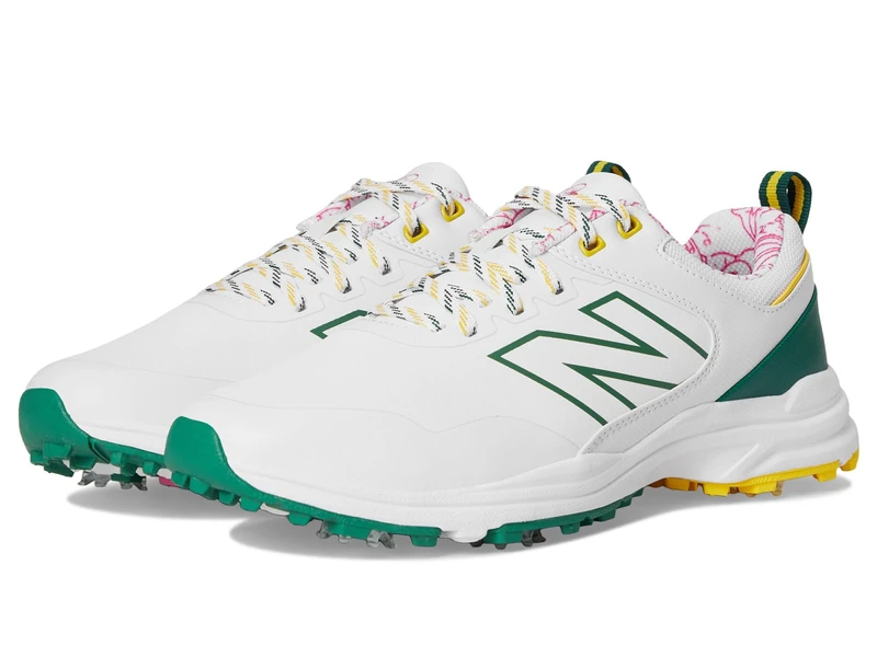 New Balance Men's Brighton V2 Golf Shoe, White/Green, 10.5 UK