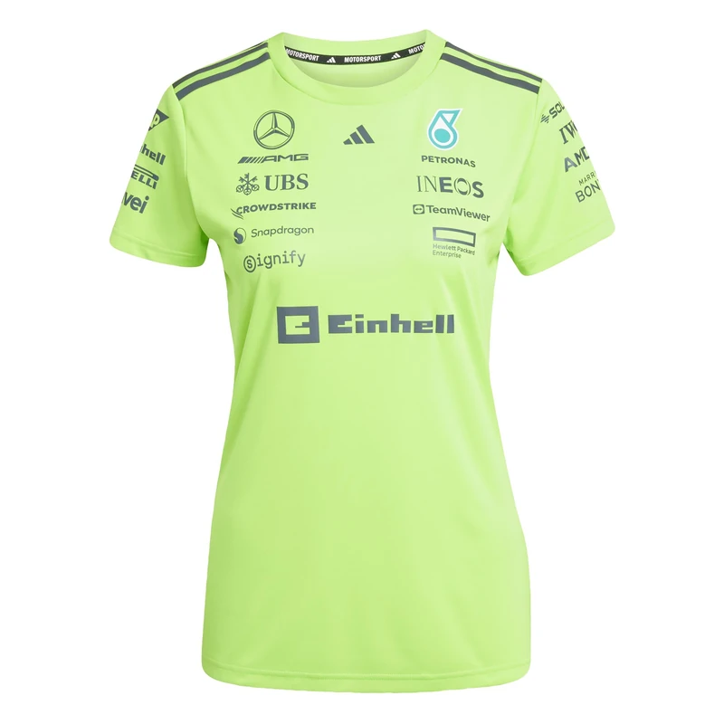 adidas Women's Mercedes - AMG Petronas Formula ONE Team DNA Sweat TOP Men, Solar Green/Black, L