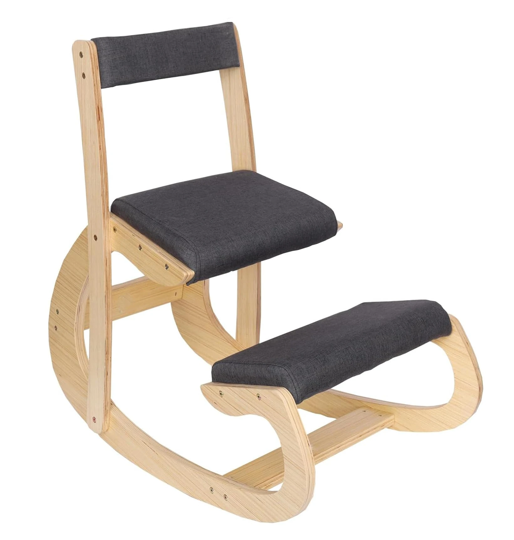 FARFELLNY Kneeling Chair,Ergonomic Kneeling Chair with Back Support,Wood Rocking Knee Chairs,Sitting Chair,for Improve Posture and Relife Back Pain,Ideal for Office Home Desk,Max Load 330 lbs