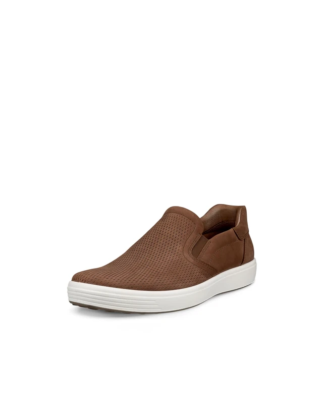 ECCO Men's Soft 7 Easy Slip on Sneaker, Cocoa Brown, 15-15.5