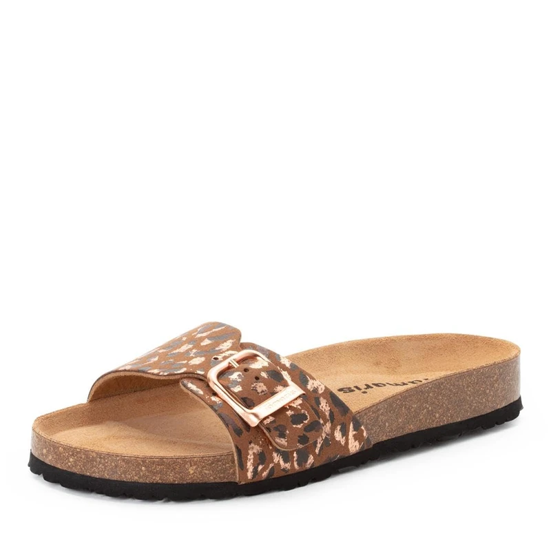 Tamaris Women Footbed Slide flat brown 5 UK
