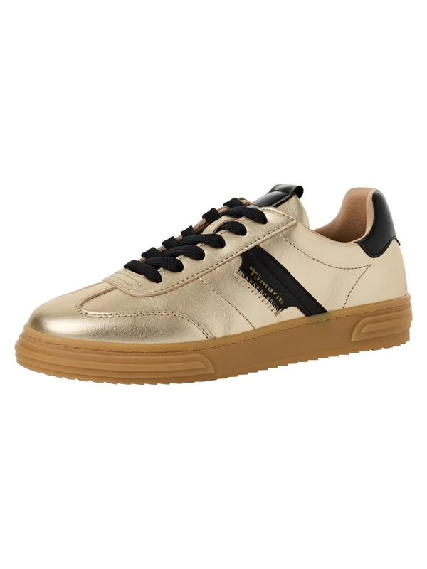 Tamaris Women's Lace-Up Leather, Metallic, 5 UK