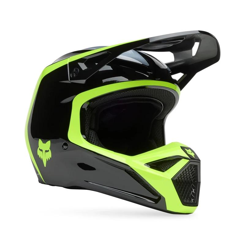 FOX V1 FLOW BLACK/YELLOW HELMET M
