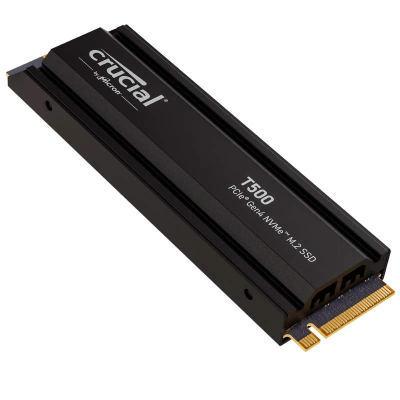 Crucial T500 4TB SSD PCIe Gen4 NVMe M.2 with Heatsink, Up to 7000MB/s, Compatible with PlayStation 5, TLC NAND, Desktop PC, Solid State Drive - CT4000T500SSD5