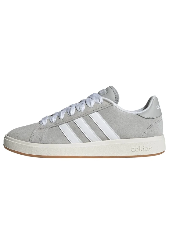 adidas Men's Grand Court Base 00s Shoes, Grey Two/Cloud White/Gum, 4 UK