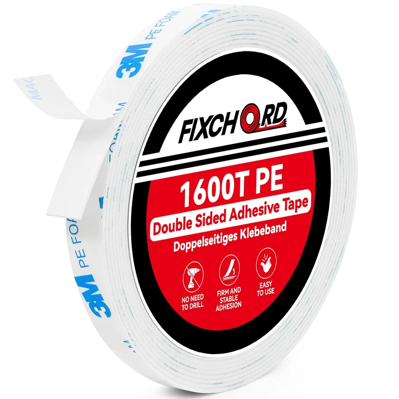 FIXCHORD 3M 1600T Double-Sided Tape - 3m x 10mm Waterproof Heavy Duty