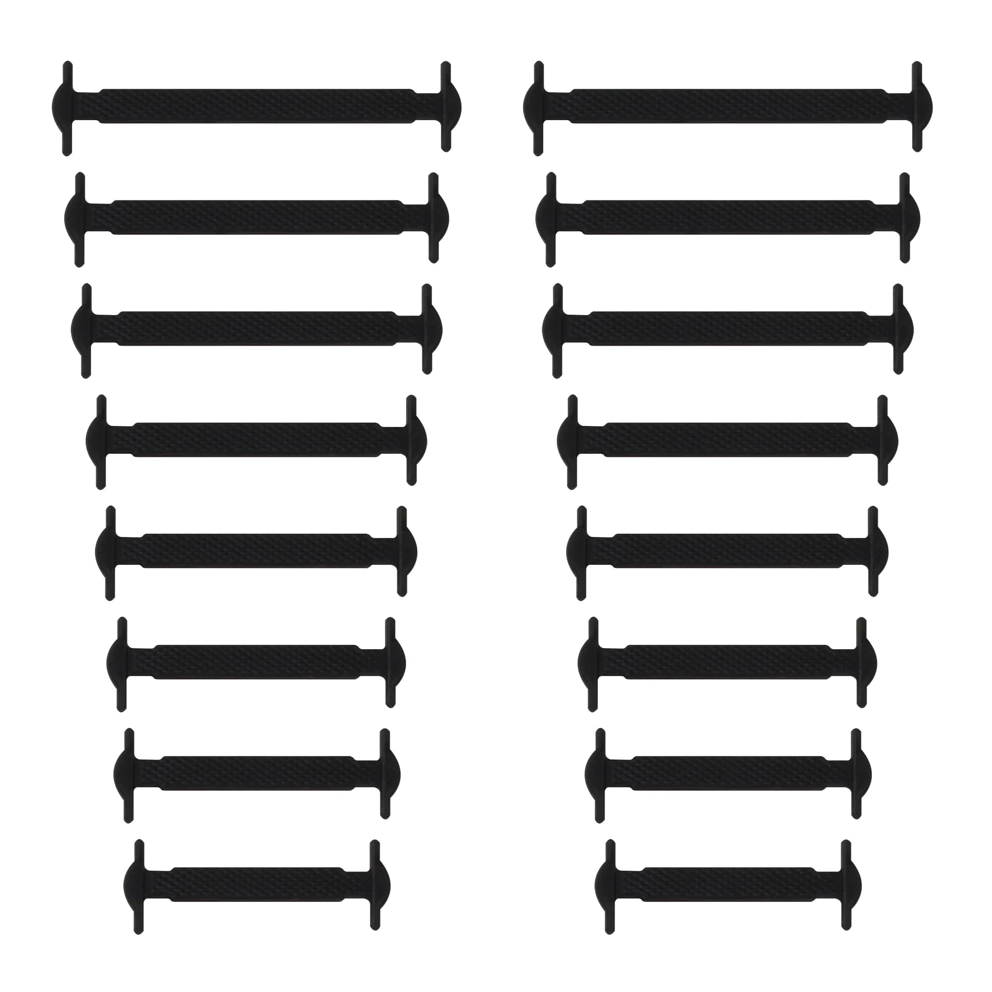 Yusimu No Tie Elastic Trainers Shoelaces for Adult and Kids,Tieless Flat Laces for Converse,Air Force,and Boots,Waterproof,Stretchy Silicone Shoes Laces - Black