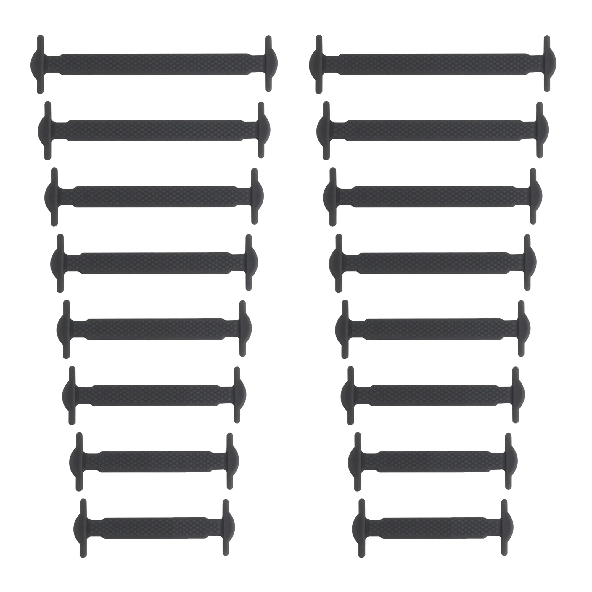 Yusimu No Tie Elastic Trainers Shoelaces for Adult and Kids,Tieless Flat Laces for Converse,Air Force,and Boots,Waterproof,Stretchy Silicone Shoes Laces - Grey