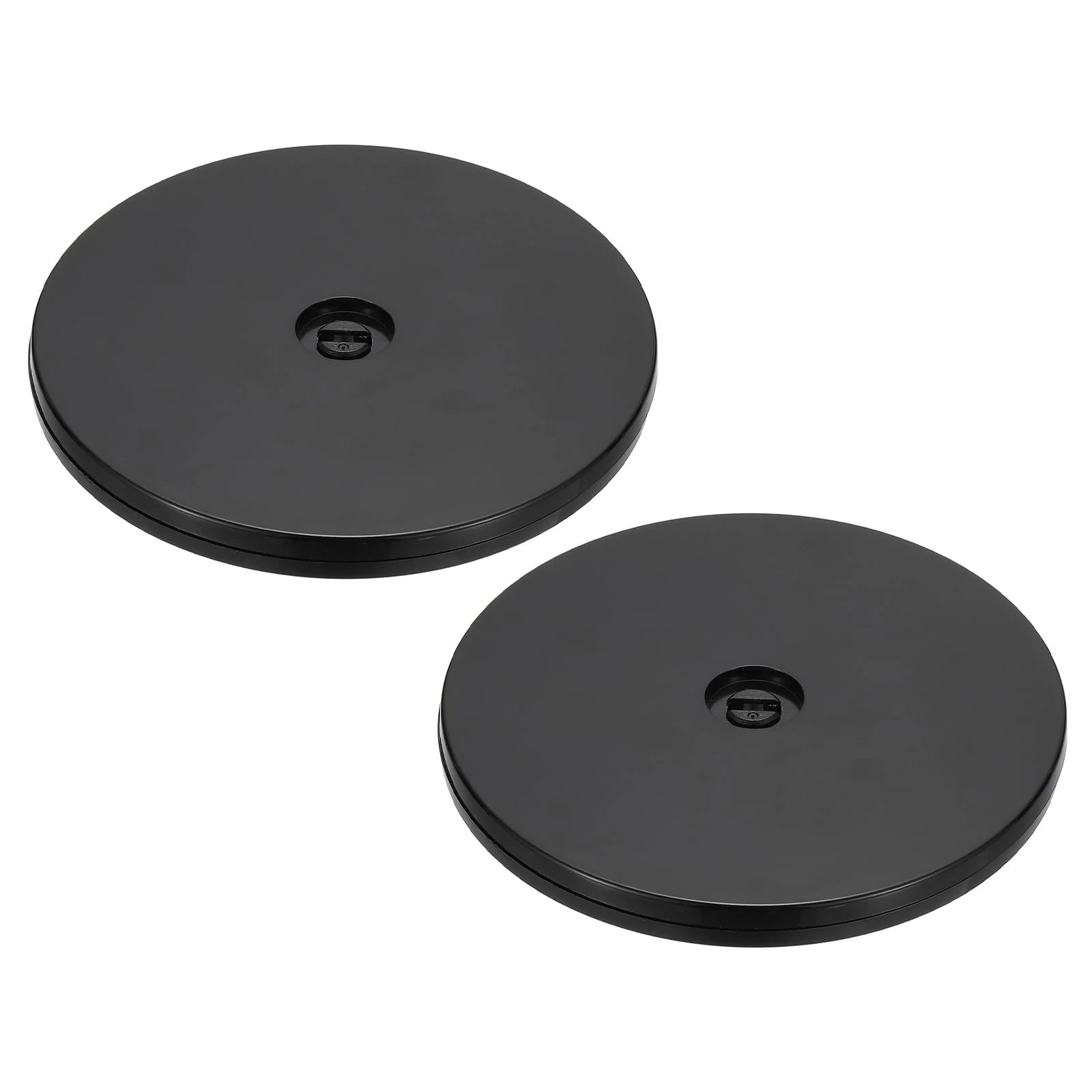 PATIKIL 6 Inch Heavy Rotating Swivel Stand, 2Pcs 360˚ Rotation Lazy Susan Turntable with Steel Ball Bearings for Model Base Rotating Plants TV Computers Monitors, Black
