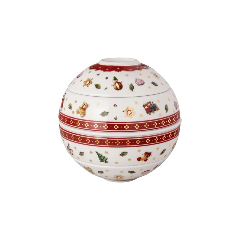 Villeroy & Boch – Toy's Delight La Petite Boule, Porcelain Tableware Set, Christmas Tableware, Bowl Set, 5 Pieces. Serving Set, 14 cm Ø, Dishwasher-Safe, Microwave-Safe, Multicoloured