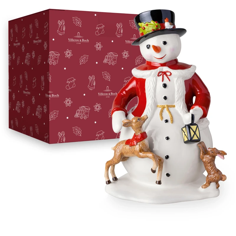 Villeroy & Boch – Christmas Toys Memory snowman, 24 x 23 x 36 cm, hard porcelain, multicoloured, hand-painted