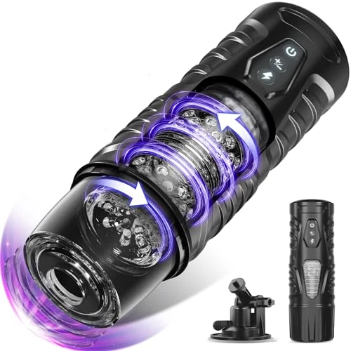 Male Sex Toys for Men Masturbator, AI Interactive One-Click Boost Pressurized Thrusting, Rotating & Stroking Stimulation Penis with Soft Sleeve Male Sex Toy, Mens Stroker Vibrator Adult Toys