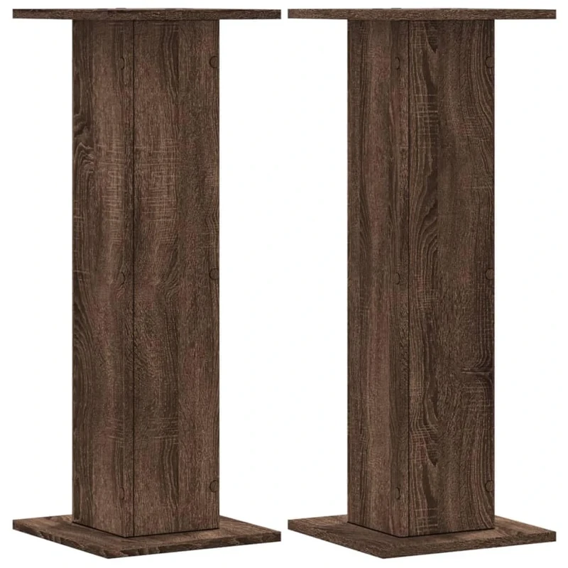 Speaker Stands Floor Stand 2 pcs Brown Oak Engineered Wood vidaXL