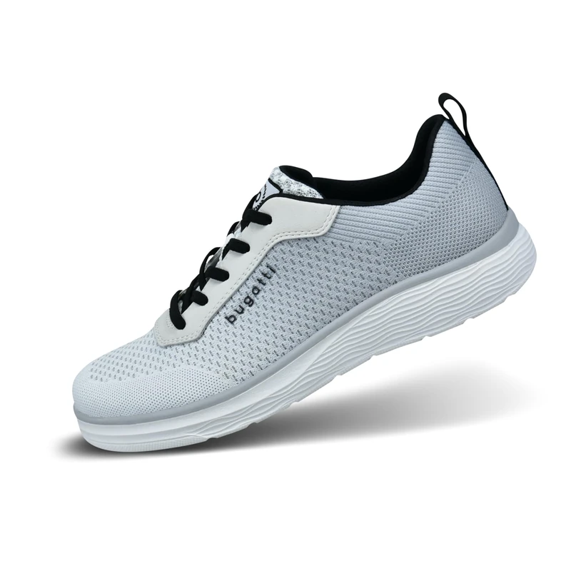 bugatti Men's Business Shoes, Men's Lace-Up, White Light Grey, 6 UK