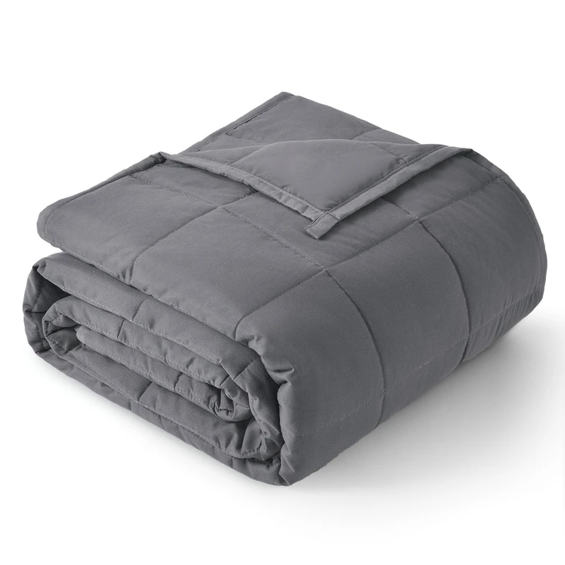 Topblan Weighted Blanket for Adults 20lbs, Breathable Cooling Weighted Blanket, High Breathability Heavy Blanket, Soft Material with Glass Beads for All Season, Sofa Bed, 60"x80" Queen Size, Dark Grey