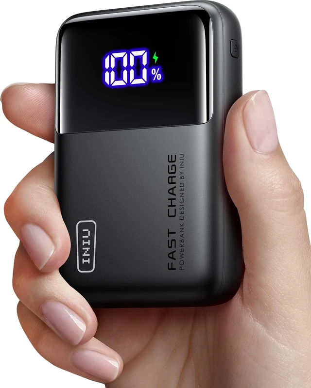 INIU Laptop Power Bank, 100 W 25000 mAh Power Bank, USB-C Input & Output, Small External Mobile Phone Batteries, Compatible with MacBook, Surface, iPad, Fire TV Stick, Camera, DJI, iPhone 17 16 15 14