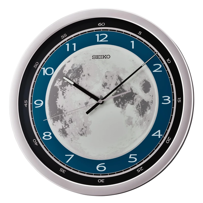 Seiko Clocks Wall Clock, Silver, Standard