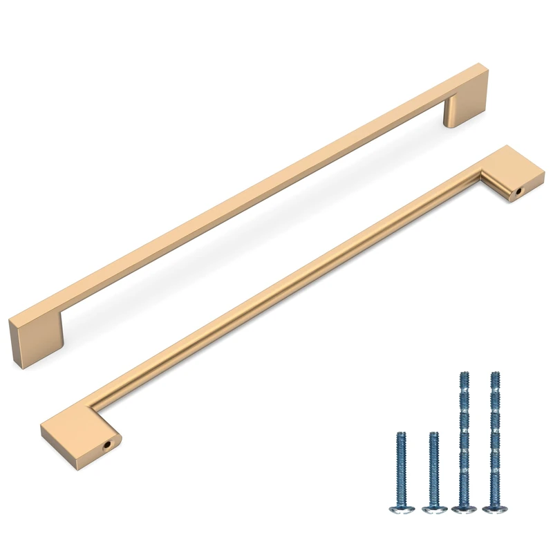 KNOKLOCK 6 Pack 12.6 Inch(320mm) Kitchen Cabinet Handles Champagne Bronze Cabinet Pulls Kitchen Cabinet Hardware Drawer Pulls for Cupboard Wardrobe