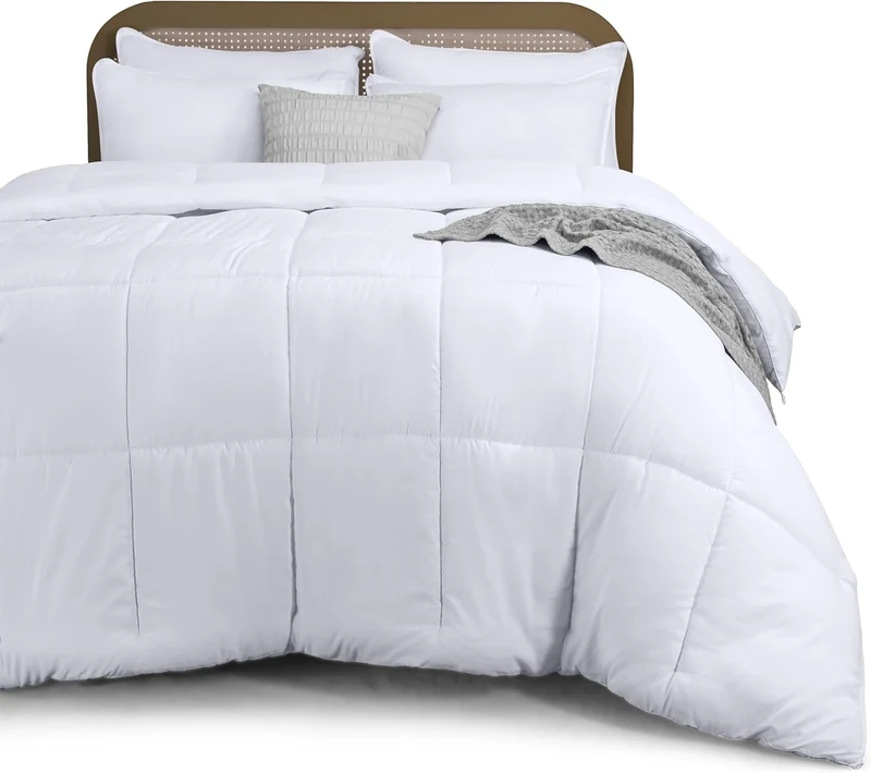 Utopia Bedding All Season 7.5 Tog Duvet Superking with Corner Tabs - Microfiber Soft Summer Duvet - Box Stitched Down Alternative Quilted (Super King, White, Pack of 03)