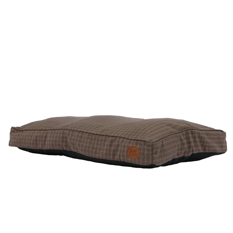 Ancol Dog Mattress in Brown Check - Comfortable Pet Accessory with Removable Outer - Puppy Cat Mat Sleeping Place - 100 x 70cm
