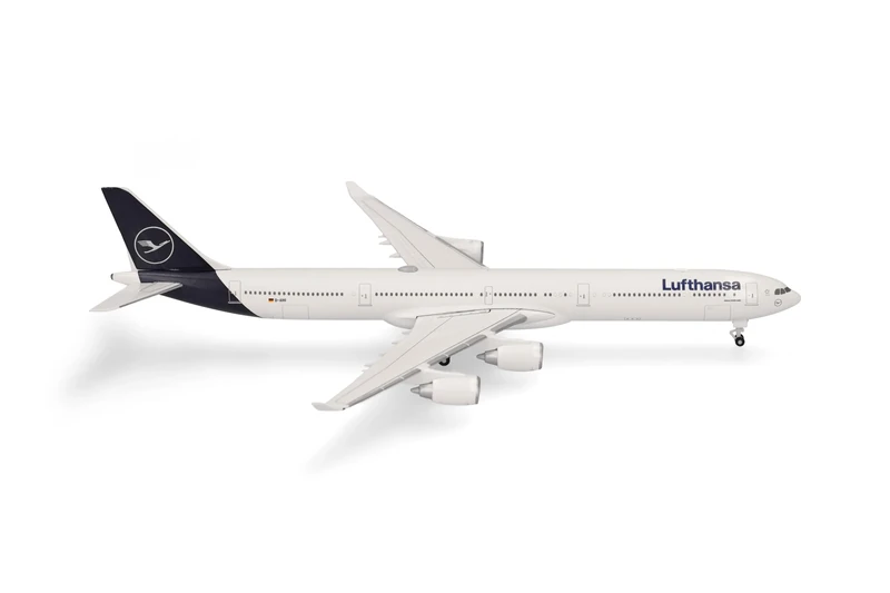Herpa Aircraft model Lufthansa Airbus A340-600, miniature scale 1:500, collectible, aircraft model without stand, metal