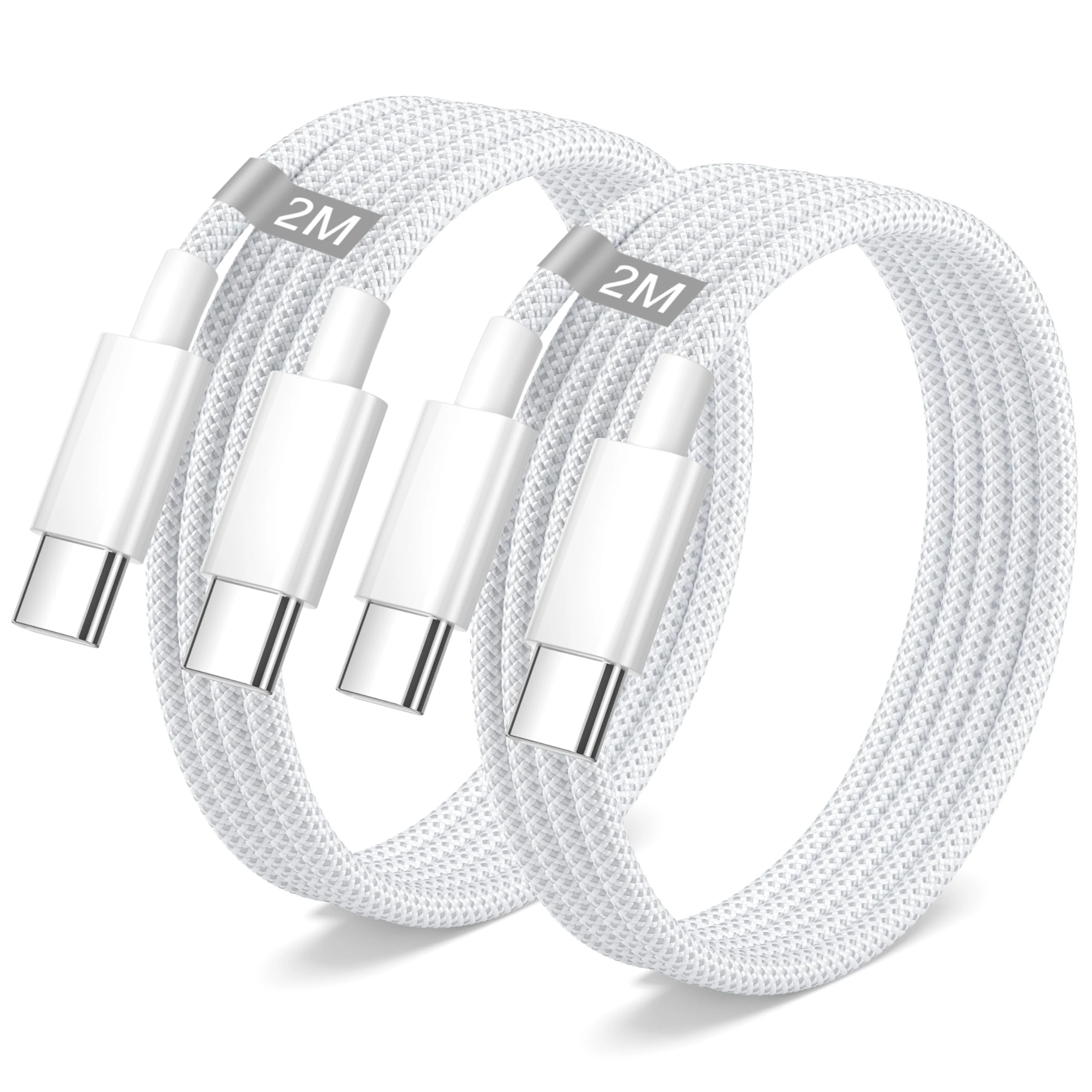 iPhone 17 16 15 Charger Cable 2M 2Pack, 60W USB C to USB C Fast Charger Cable Type C Fast Charging Lead Apple USB C Wire for iPhone Air/17/16 Pro Max/16e/15 Plus, iPad Pro/Air/Mini 7 6,MacBook