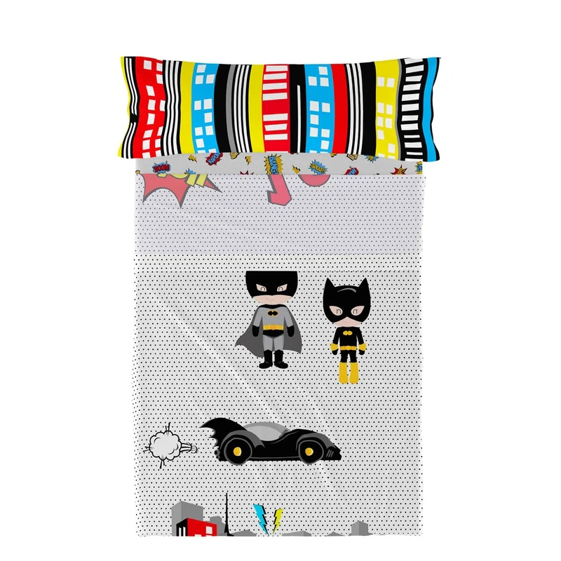 HappyFriday Mr Fox Bat Bedding Set Multicolor 105 Bed 2 Pieces