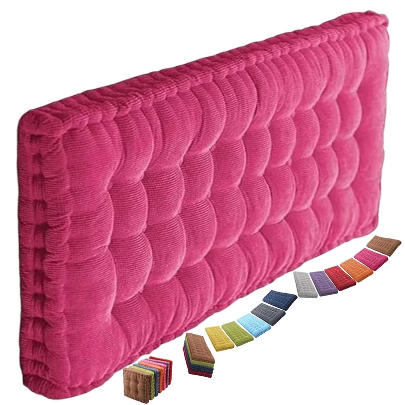 uyeoco Thick Bench Cushion Pad 2/3 Seater,Cotton Garden Bench Pad Cushions 100cm/110cm/120cm,Seat Cushion Pads for Outdoor Indoor(5@,50x150cm)
