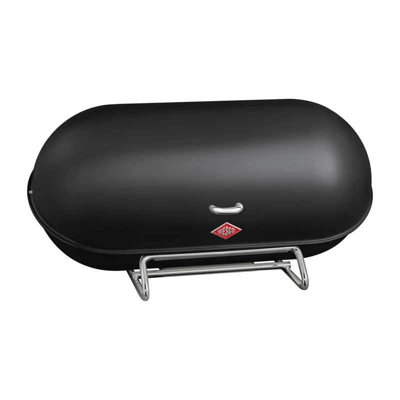 WESCO Breadboy Bread Bin, Sheet Steel, Matt Black, 222201-73