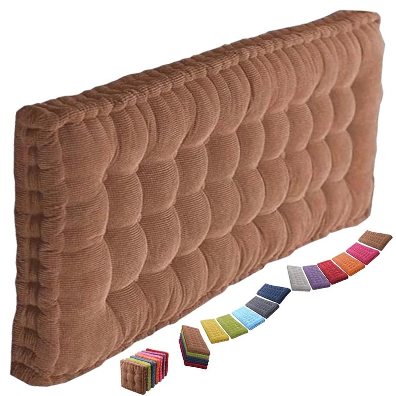 uyeoco Thick Bench Cushion Pad 2/3 Seater,Cotton Garden Bench Pad Cushions 100cm/110cm/120cm,Seat Cushion Pads for Outdoor Indoor(4@,50x150cm)