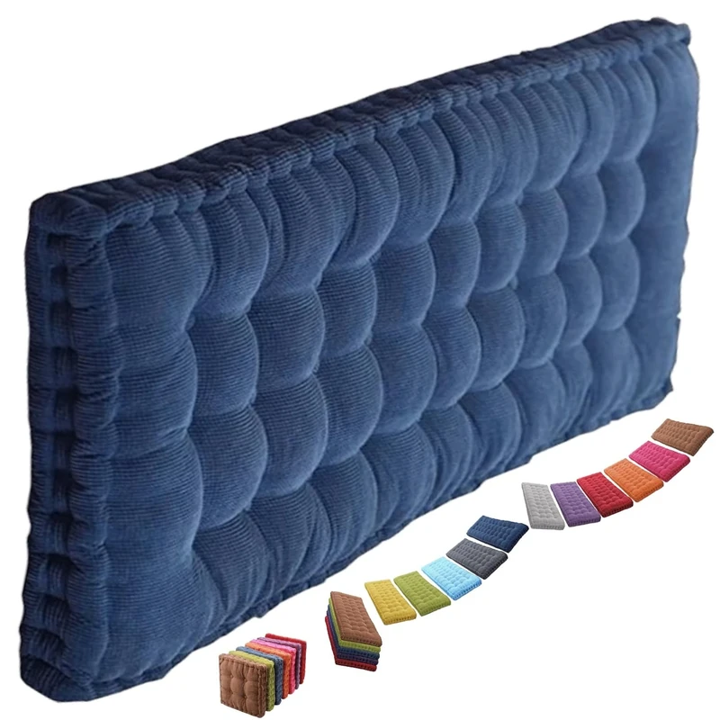 uyeoco Thick Bench Cushion Pad 2/3 Seater,Cotton Garden Bench Pad Cushions 100cm/110cm/120cm,Seat Cushion Pads for Outdoor Indoor(@8,50x150cm)