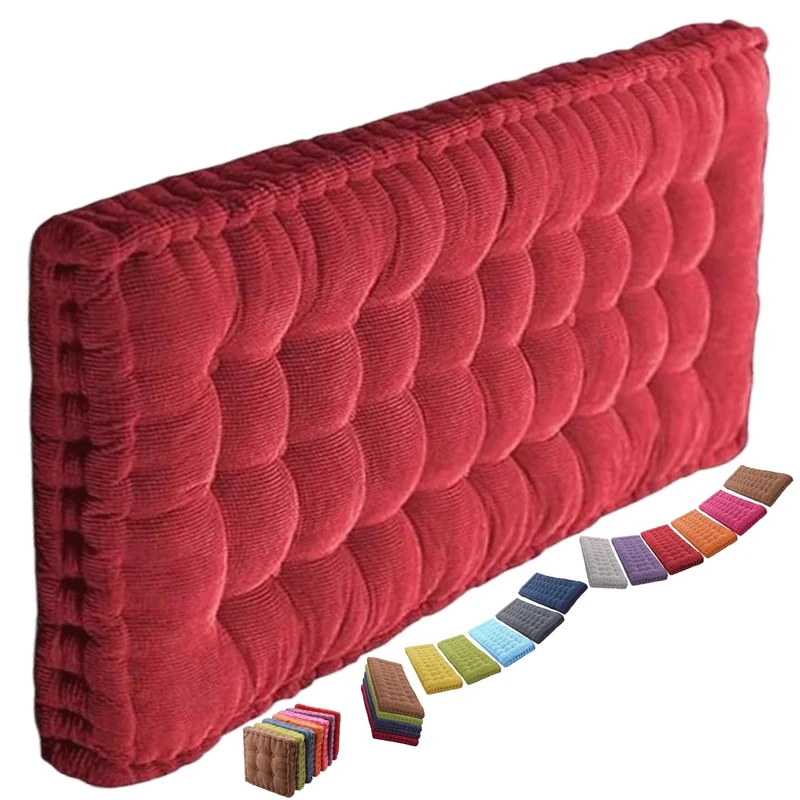 uyeoco Thick Bench Cushion Pad 2/3 Seater,Cotton Garden Bench Pad Cushions 100cm/110cm/120cm,Seat Cushion Pads for Outdoor Indoor(1@,50x150cm)