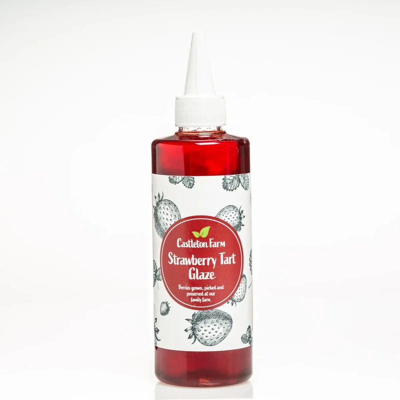 Castleton - Strawberry Tart Glaze (12 x 320g), Made in Small Batches from Our Scottish Handpicked Berries, with No Artificial Colours, Flavours or Preservatives, Great for Topping Deserts