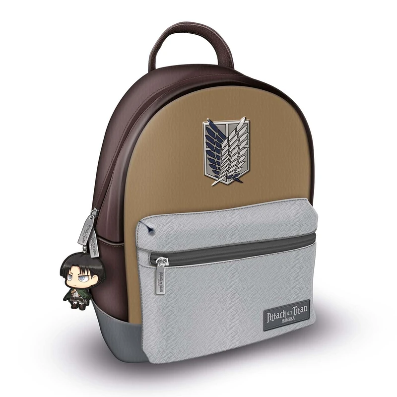 ATTACK ON TITAN Season 3 Fashion Backpack - Luxury Faux Leather, Unique Lining, Matching Zipper Accessory, Spacious Inner & Outer Pockets, Stylish & Lightweight, Perfect for Any Attack on Titan Fan - Image 1