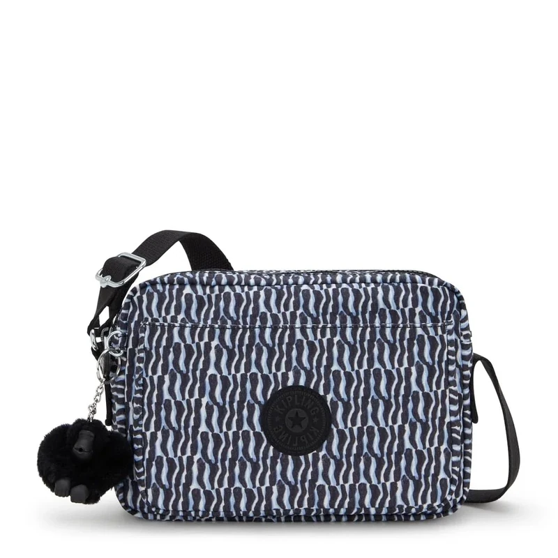 Kipling ABANU M Medium crossbody, Holiday Waves (Blue)