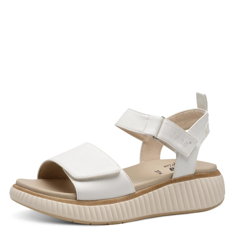Jana Women’s Flat Sandals with Chunky Sole Vegan, White, 6,5 UK