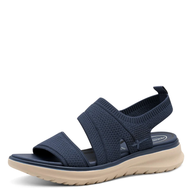 Tamaris Comfort Women’s Flat Slip-On Sandals Vegan, Navy, 8 UK