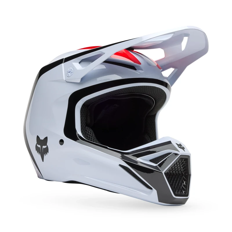 FOX V1 FLOW WHITE/RED HELMET XL
