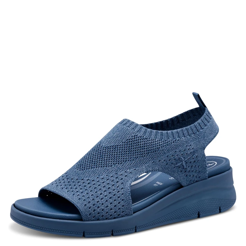Tamaris Comfort Women’s Sandals with Heel Elastic Vegan, Denim, 6 UK - Image 1