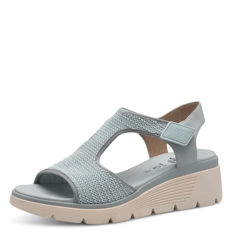 Jana Coshy Women’s Flat Sandals with Velcro Comfortable, Sky, 3,5 UK - Image 1