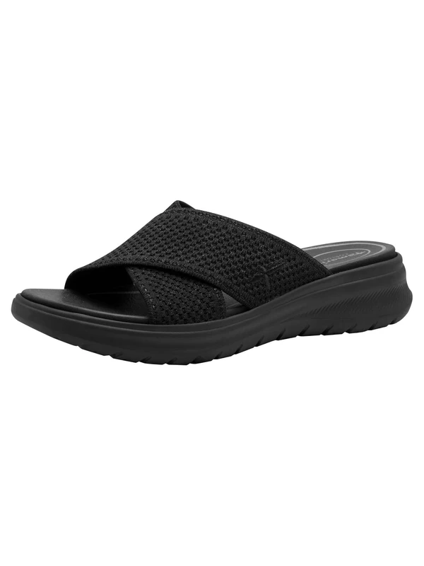 Tamaris Comfort Women’s Mules with Chunky Sole Vegan, Black Uni, 7,5 UK - Image 1