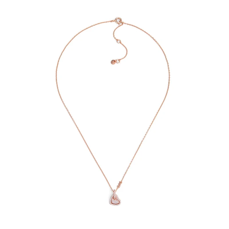 Michael Kors Premium Women's Rose Gold-Tone Sterling Silver Necklace, MKC1747CZ791