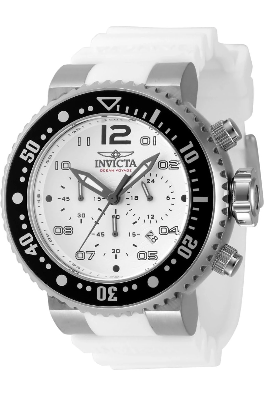 Invicta Pro Diver 47193 Men's Watch - Waterproof - Analogue - Quartz Movement - Stainless Steel with Silver dial - 52mm