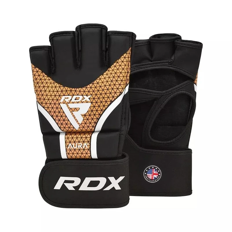 RDX Grappling Gloves Aura Plus T-17 (Gold, XL)